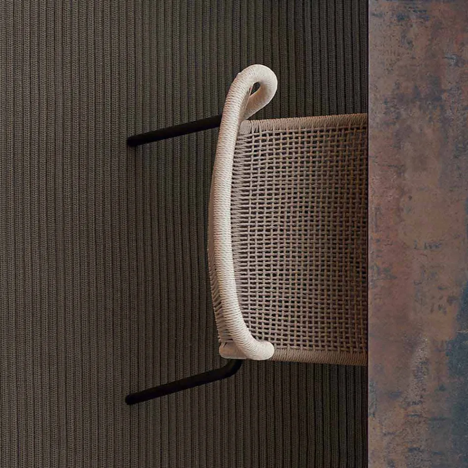 Varaschin Cricket silla al aire libre moderna tejida a mano, 2 piezas Viadurini