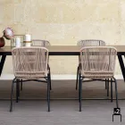 Varaschin Cricket silla al aire libre moderna tejida a mano, 2 piezas Viadurini