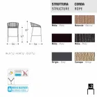 heces Varaschin Cricket moderna de aluminio jardín, 2 piezas Viadurini