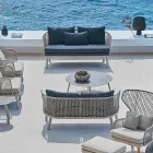 Varaschin Emma sofá de jardín tapizado biplaza moderno Viadurini