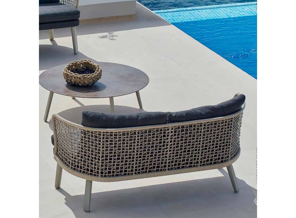 Varaschin Emma sofá de jardín tapizado biplaza moderno Viadurini