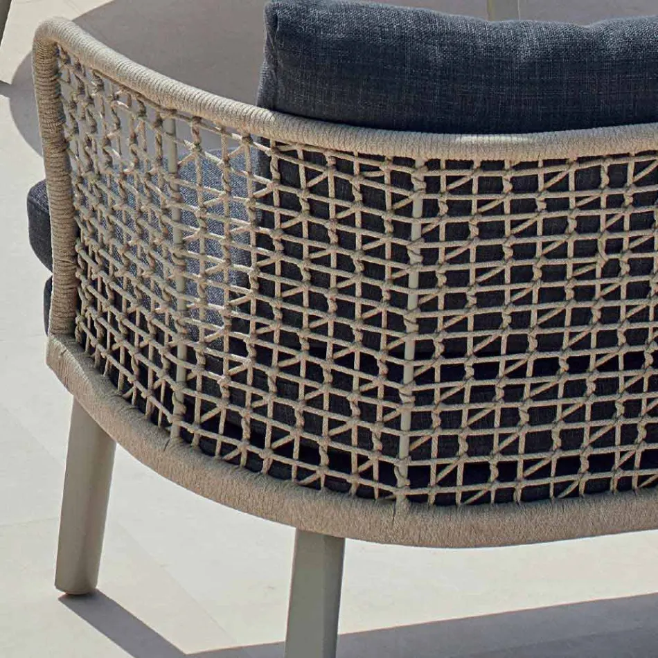 Varaschin Emma sofá de jardín tapizado biplaza moderno Viadurini