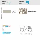 Sillón de jardín Varaschin Emma tapizado en tela y metal Viadurini