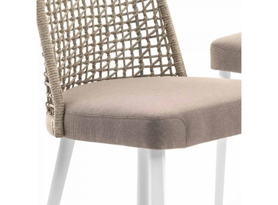 Varaschin Emma design silla de exterior en tela y aluminio Viadurini