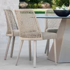 Varaschin Emma design silla de jardín en tela y aluminio Viadurini