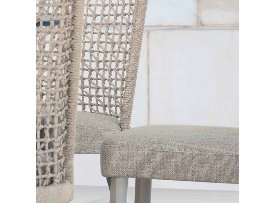 Varaschin Emma design silla de jardín en tela y aluminio Viadurini