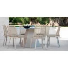 Varaschin Emma design silla de jardín en tela y aluminio Viadurini