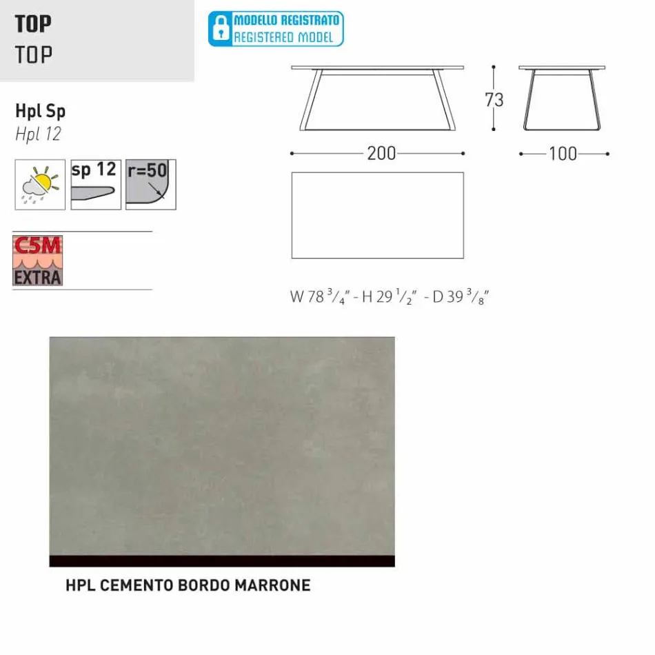 Varaschin Kolonaki Mesa de jardín moderna en diferentes tamaños Viadurini