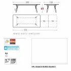 Varaschin Enlace mesa de mesa con patas de madera de teca, H65 cm Viadurini