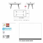 Varaschin Enlace mesa de mesa con patas de madera de teca, H65 cm Viadurini