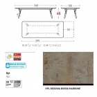 Varaschin Enlace tabla H 65 cm jardín extensible hasta 350 cm Viadurini