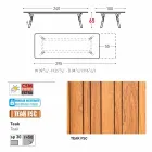 Varaschin Enlace tabla H 65 cm jardín extensible hasta 350 cm Viadurini