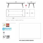 Varaschin Enlace tabla H 65 cm jardín extensible hasta 350 cm Viadurini