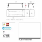 Varaschin Enlace tabla de extensión de jardín con patas de madera de teca, H75 cm Viadurini