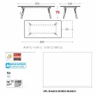 Varaschin Enlace tabla de extensión de jardín con patas de madera de teca, H75 cm Viadurini