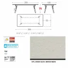 Varaschin Enlace tabla de extensión de jardín con patas de madera de teca, H75 cm Viadurini