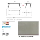 Varaschin Link mesa de jardín extensible de diseño moderno, Al. 73,2 cm Viadurini