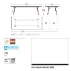 Varaschin Link mesa de jardín extensible de diseño moderno, Al. 73,2 cm Viadurini