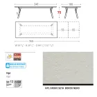 Varaschin Link mesa de jardín extensible de diseño moderno, Al. 73,2 cm Viadurini