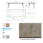 Varaschin Link mesa de jardín extensible de diseño moderno, Al. 73,2 cm Viadurini