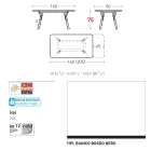 Varaschin Link mesa de jardín extensible de diseño moderno, Al. 73,2 cm Viadurini