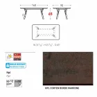 mesa Varaschin Enlace con patas de madera de teca, H 65 cm Viadurini