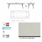 Varaschin Enlace Fijo jardín mesa de comedor o cubierta H 75 cm Viadurini