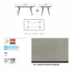 Varaschin Enlace Fijo jardín mesa de comedor o cubierta H 75 cm Viadurini