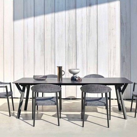 Varaschin Enlace Fijo jardín mesa de comedor o cubierta H 75 cm Viadurini