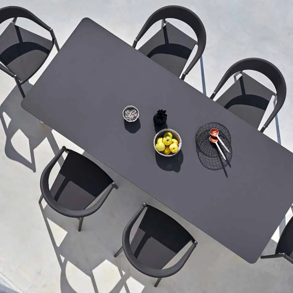 Varaschin Enlace Fijo jardín mesa de comedor o cubierta H 75 cm Viadurini