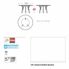 Varaschin enlace Ronda de mesa al aire libre con patas de madera de teca, 65 cm H Viadurini