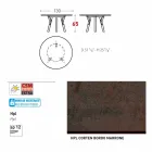 Varaschin enlace Ronda de mesa al aire libre con patas de madera de teca, 65 cm H Viadurini