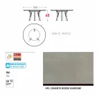 Varaschin enlace Ronda de mesa al aire libre con patas de madera de teca, 65 cm H Viadurini