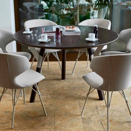 Varaschin mesa redonda Enlaces por el diseño moderno interior / exterior, H 65 cm Viadurini