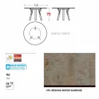 Varaschin une mesa redonda con patas de madera de teca, H 75cm Viadurini