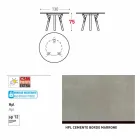 Varaschin Enlaces Mesa redonda diseño moderno jardín, H 75 cm Viadurini