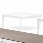 Mesa de centro exterior de diseño Varaschin System en aluminio pintado Viadurini