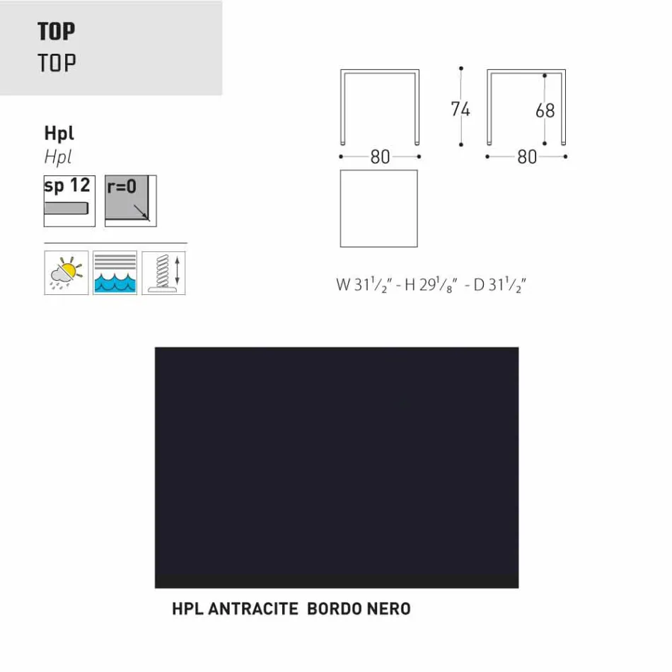 Varaschin Victor mesa para comedor interior y jardín, diseño moderno Viadurini