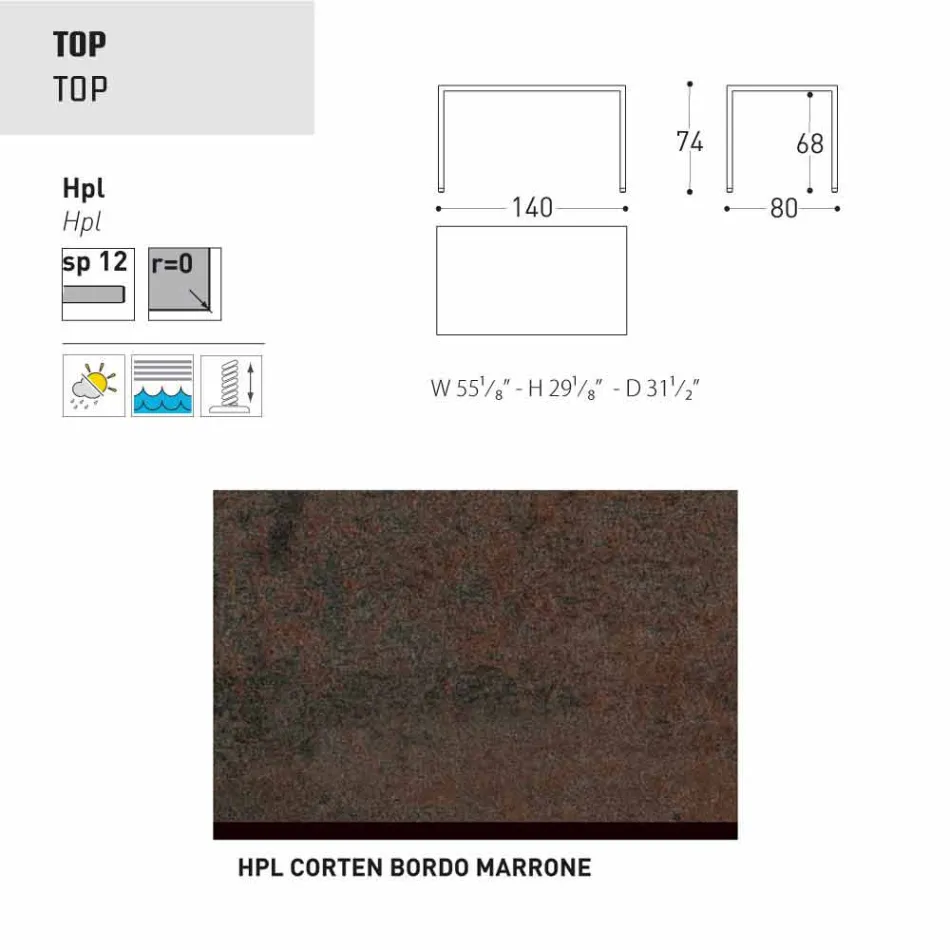 Varaschin Victor mesa para comedor interior y jardín, diseño moderno Viadurini