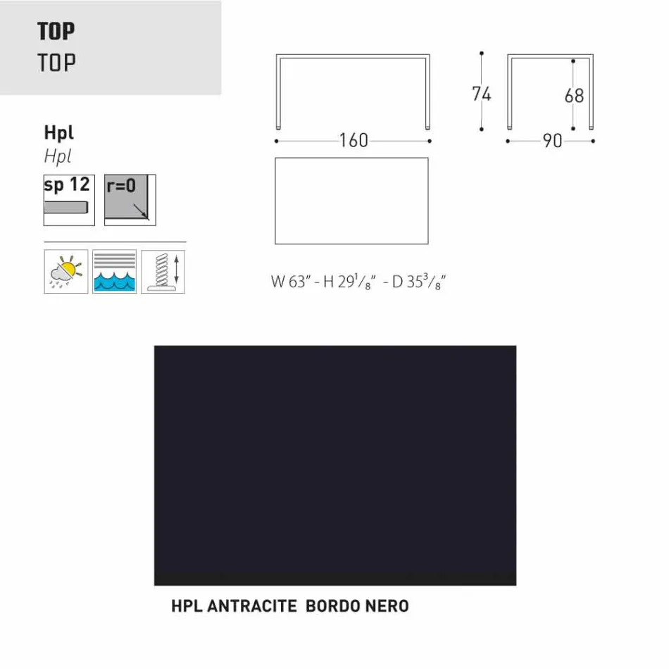 Varaschin Victor mesa para comedor interior y jardín, diseño moderno Viadurini