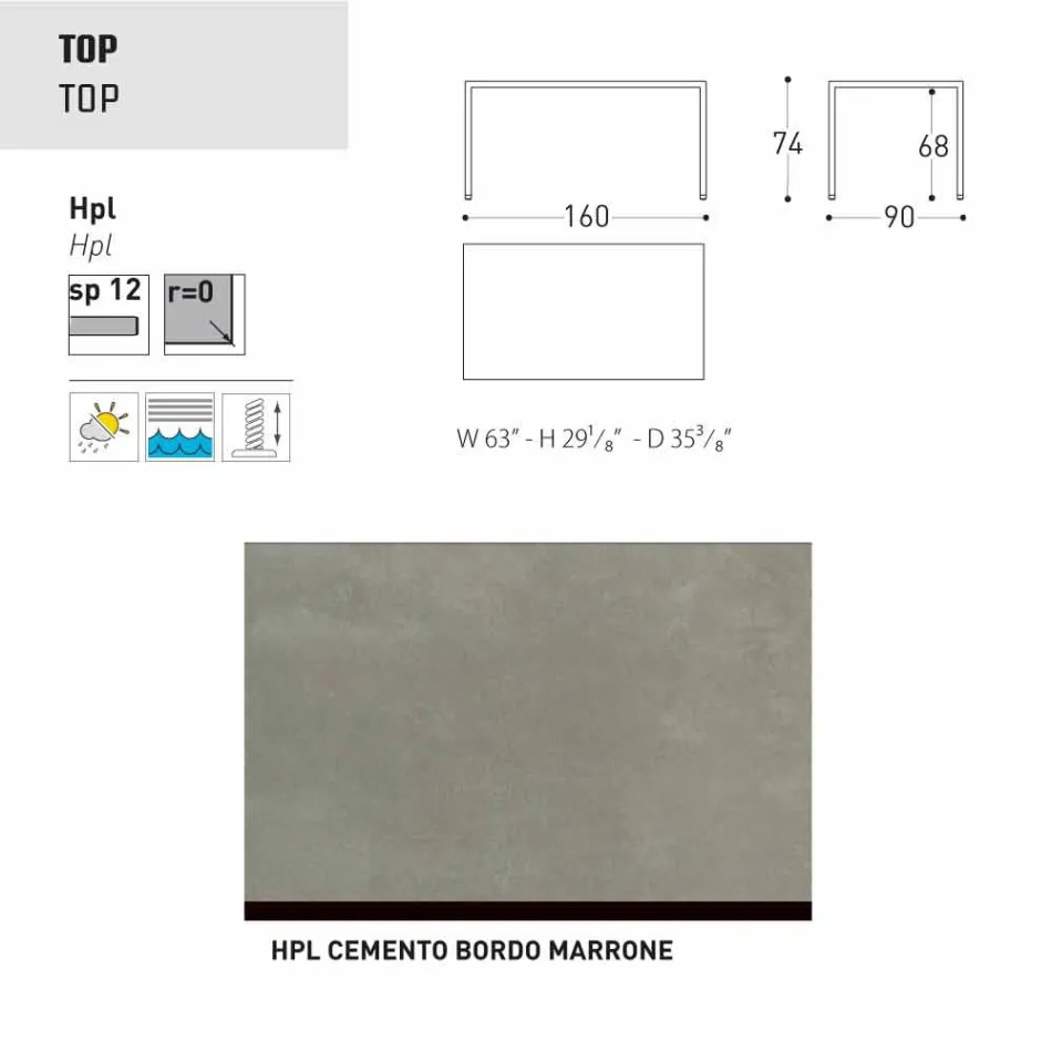 Varaschin Victor mesa para comedor interior y jardín, diseño moderno Viadurini