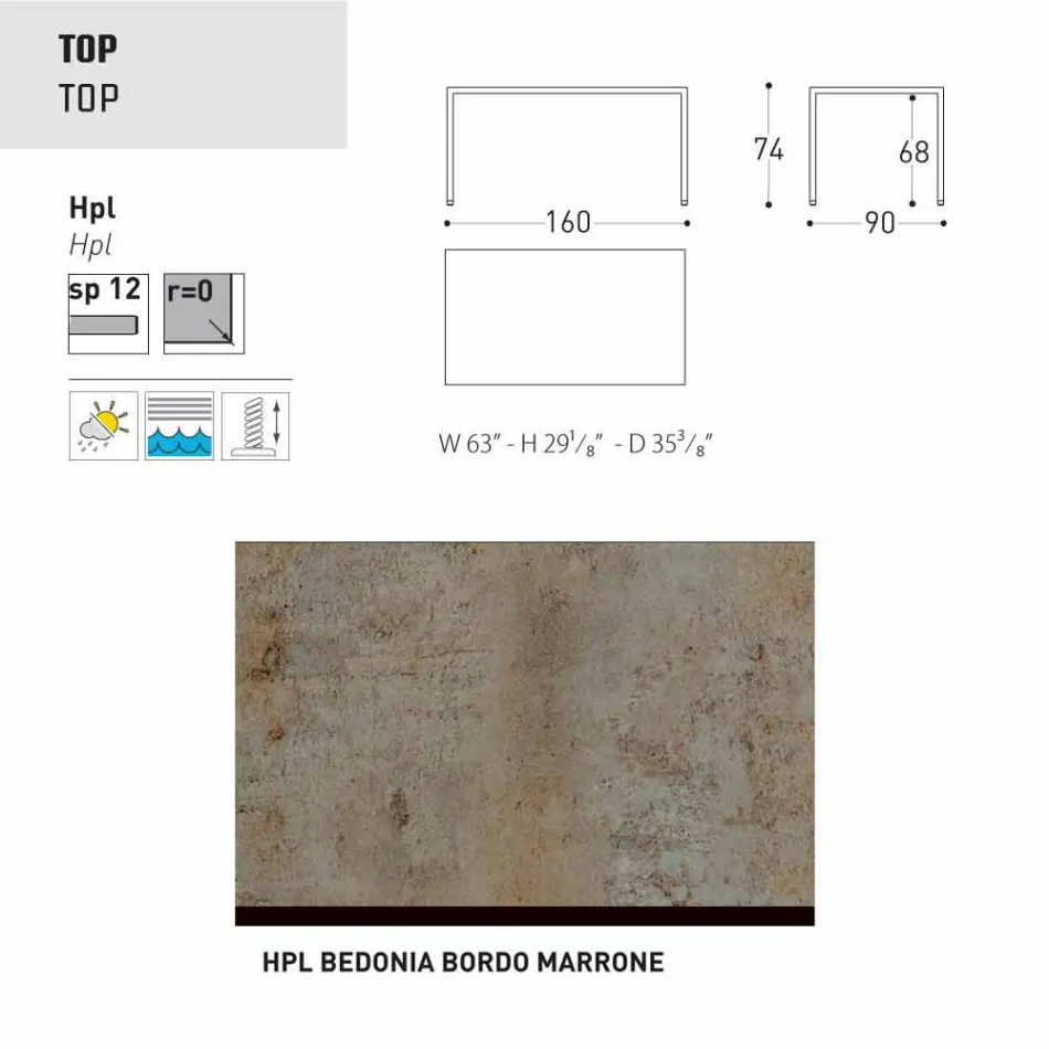 Varaschin Victor mesa para comedor interior y jardín, diseño moderno Viadurini