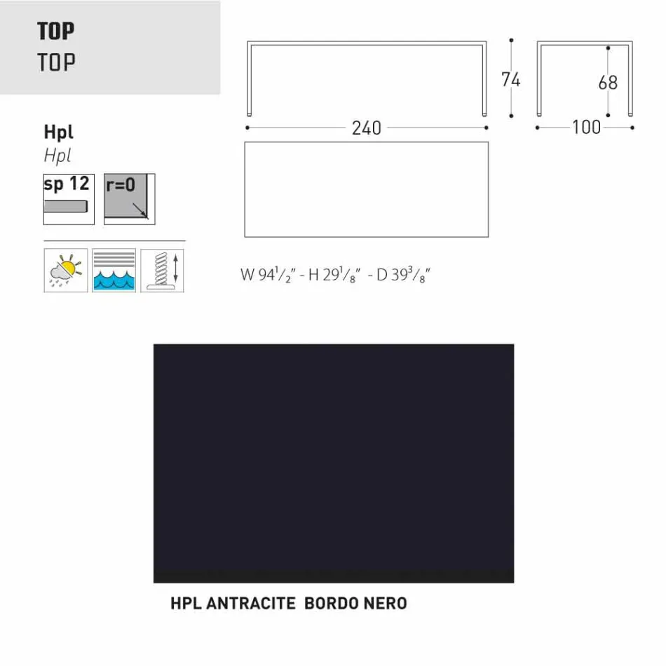 Varaschin Victor mesa para comedor interior y jardín, diseño moderno Viadurini