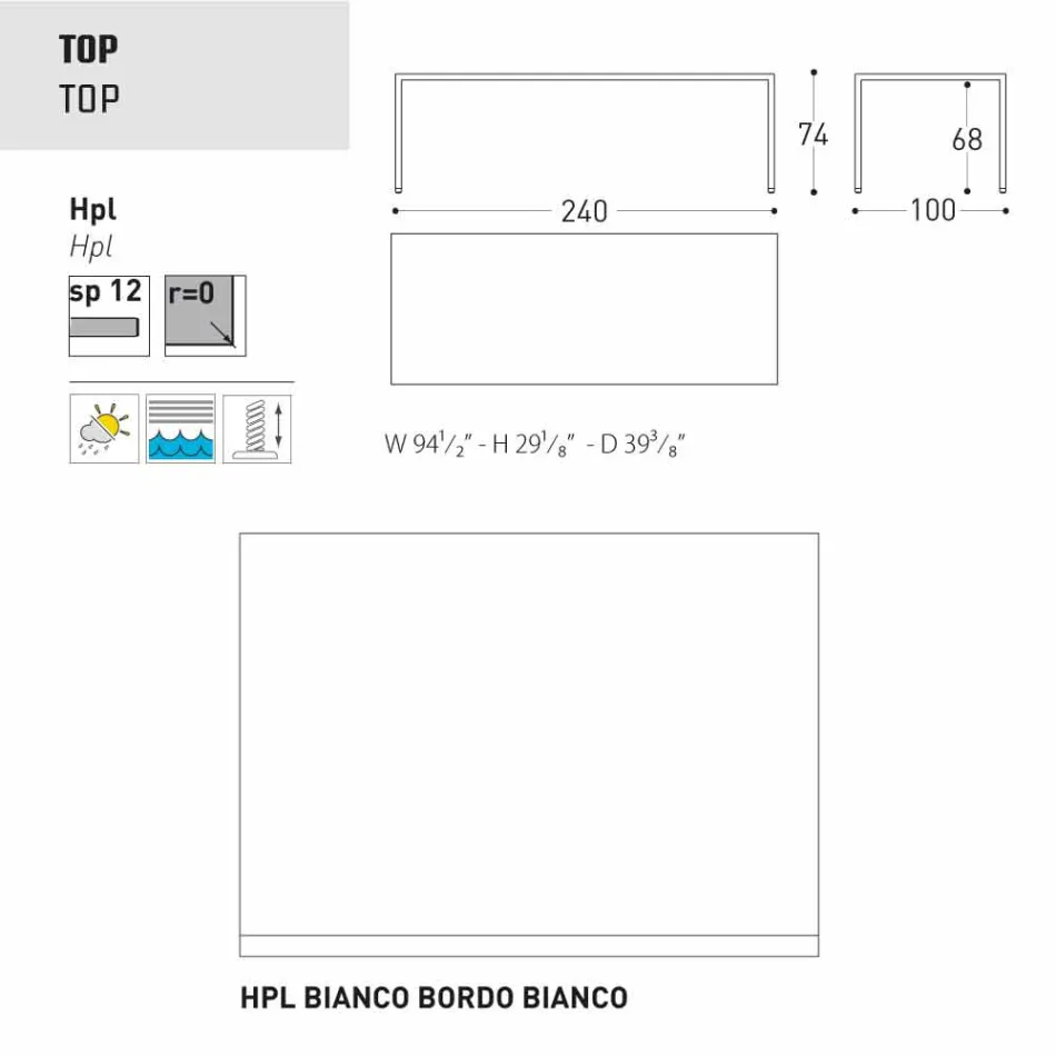 Varaschin Victor mesa para comedor interior y jardín, diseño moderno Viadurini