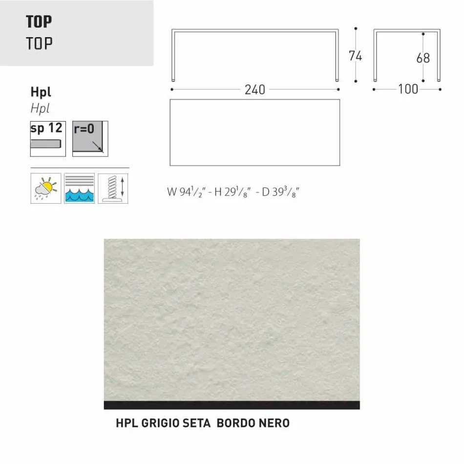 Varaschin Victor mesa para comedor interior y jardín, diseño moderno Viadurini