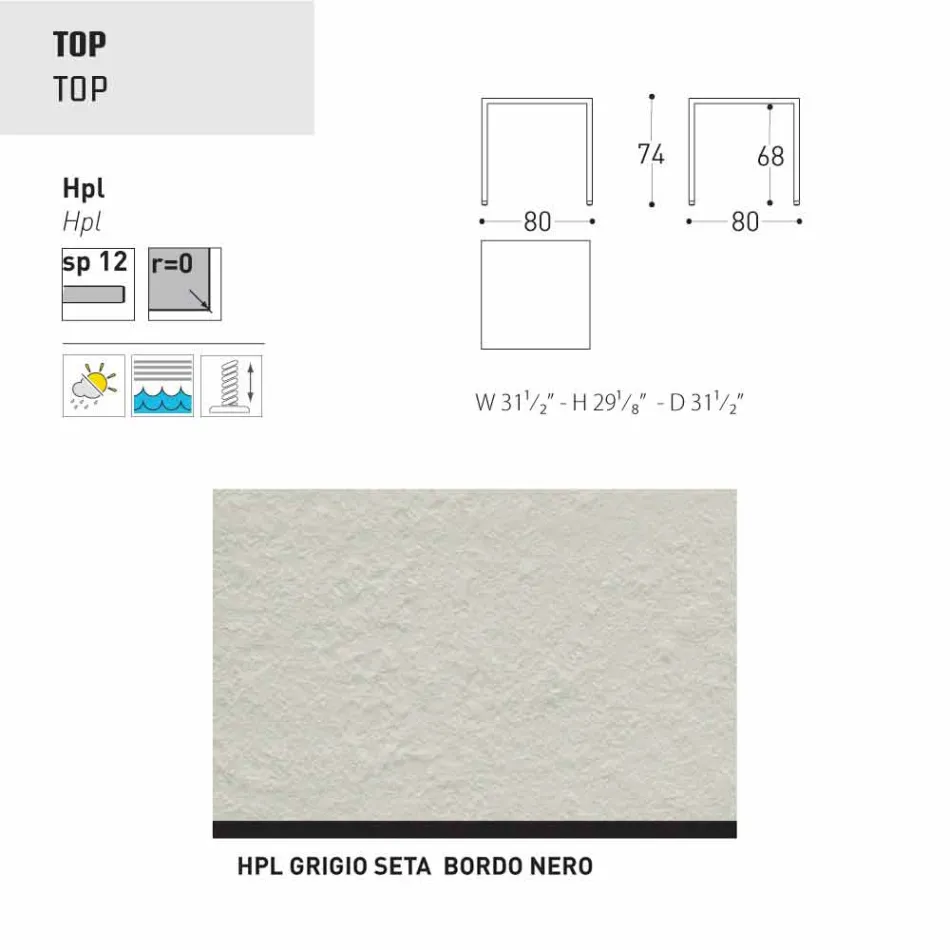 Varaschin Victor mesa para comedor interior y jardín, diseño moderno Viadurini