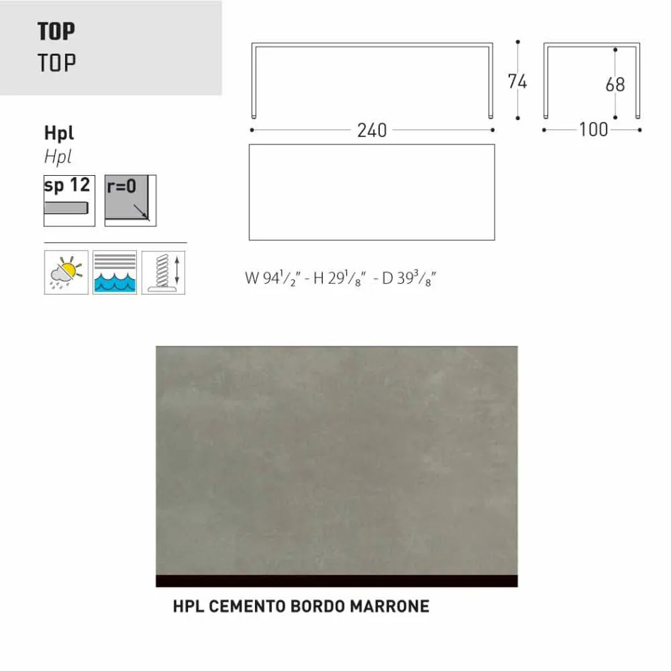 Varaschin Victor mesa para comedor interior y jardín, diseño moderno Viadurini
