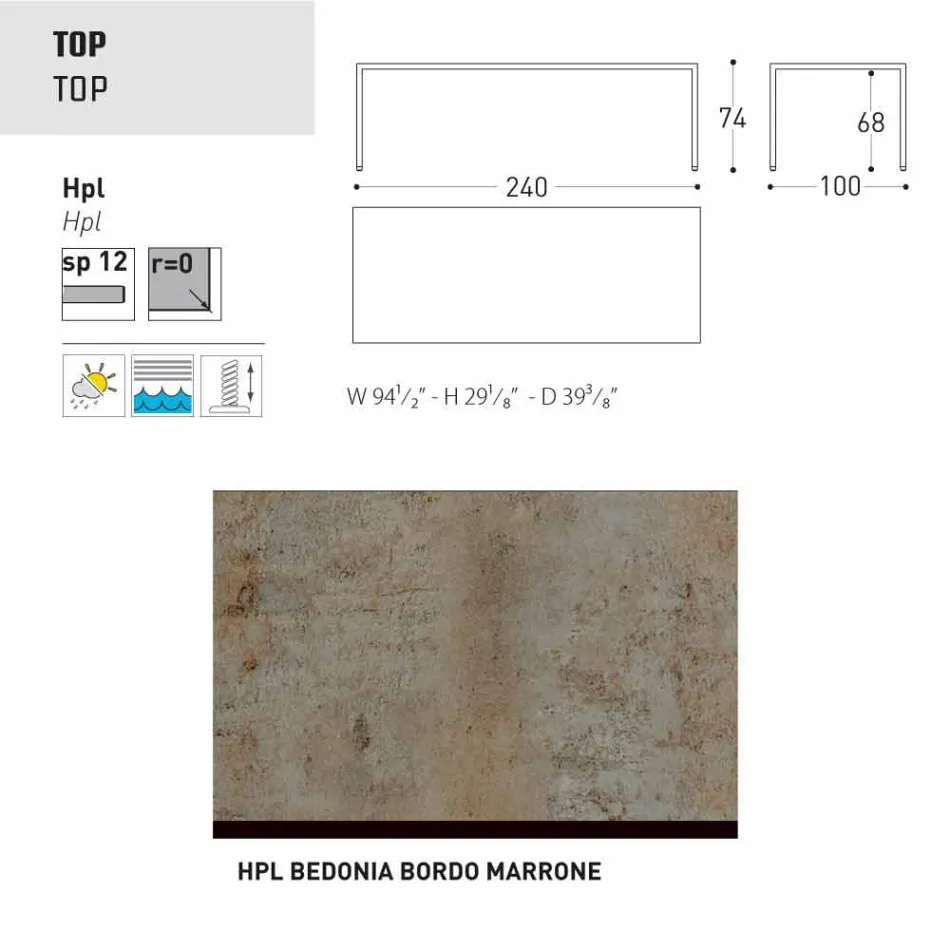 Varaschin Victor mesa para comedor interior y jardín, diseño moderno Viadurini