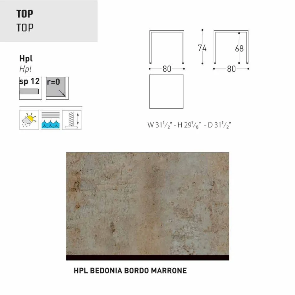 Varaschin Victor mesa para comedor interior y jardín, diseño moderno Viadurini
