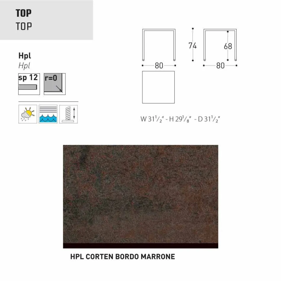 Varaschin Victor mesa para comedor interior y jardín, diseño moderno Viadurini